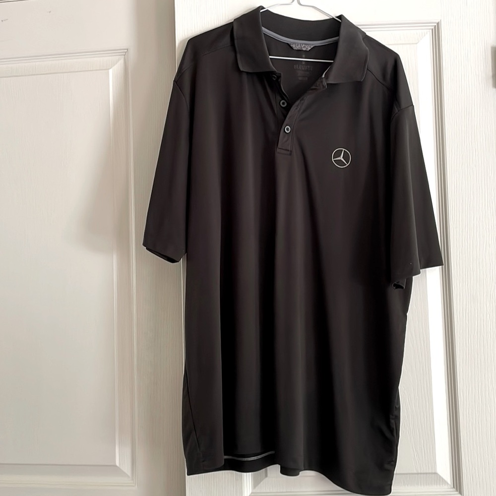 Mercedes Benz Men's Black Short Sleeve Golf Shirt 2XL